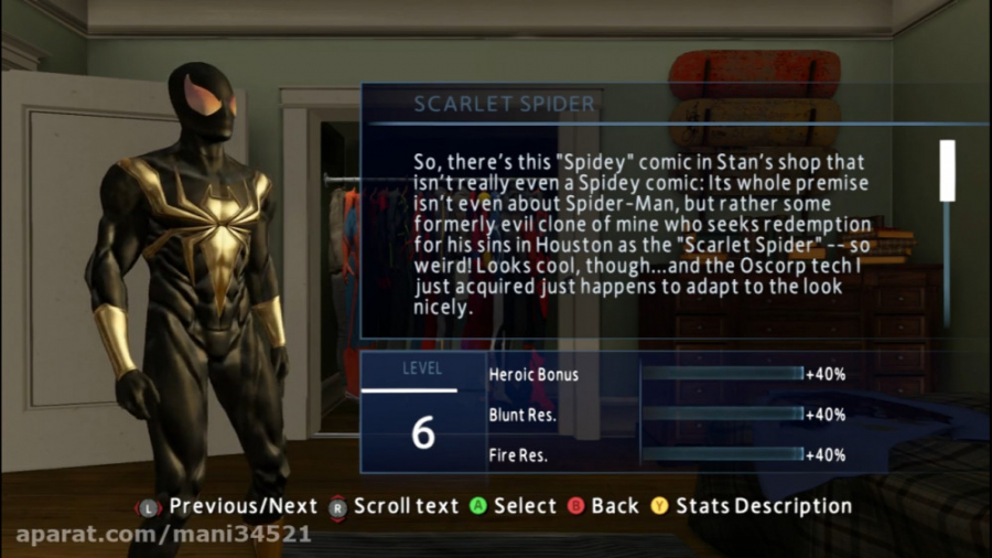 لباس (Iron Spider (black gold...