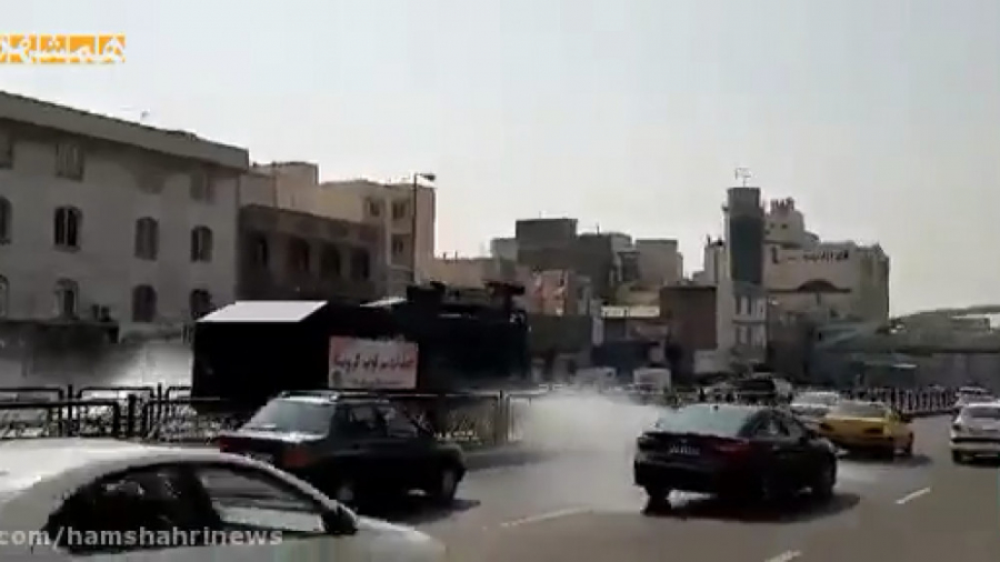 ضدعفونی كردن معابر عمومی تهران