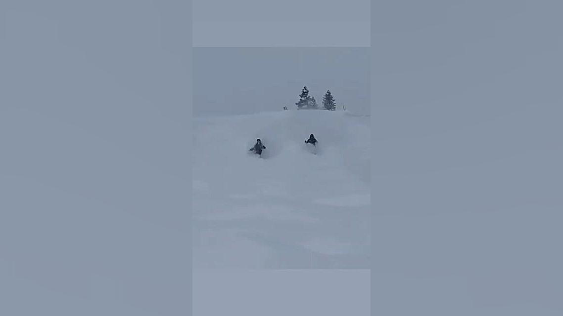 رضا گلزار در پیست اسکی در حال...