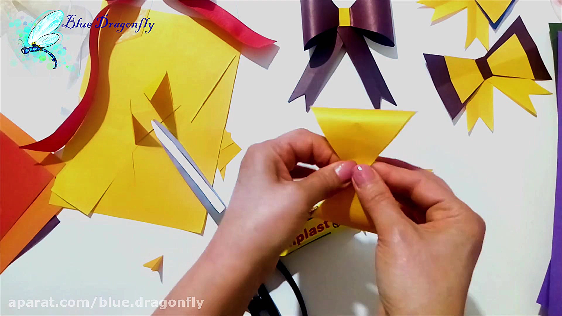 آموزش پاپیون کاغذی برای کادوی...