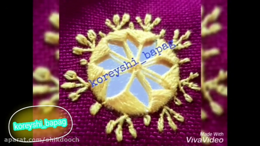 آموزش سوزن دوزی بلوچی قسمت 123