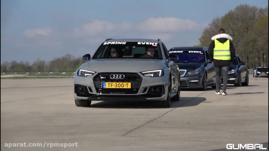 درگ آئودی RS4 و مرسدس بنز AMG...