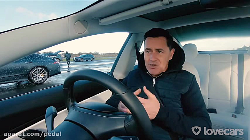 درگ تسلا مدل 3 پرفورمنس با مرس...