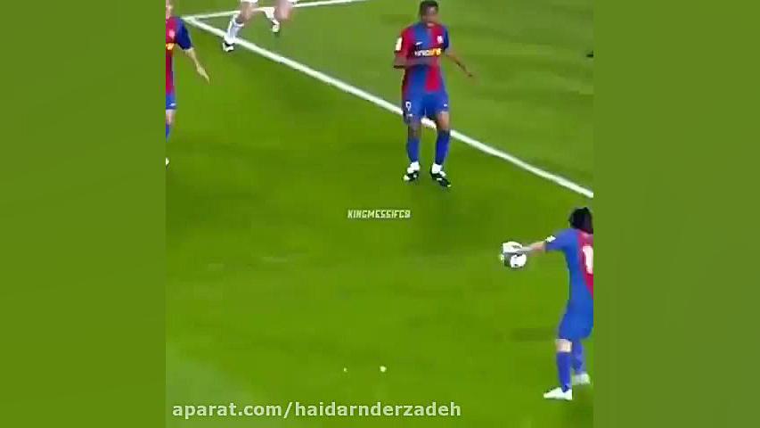 اولین هتریک مسی مقابل رئال ماد...