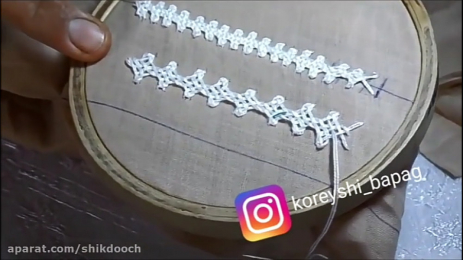 آموزش سوزن دوزی بلوچی قسمت 126