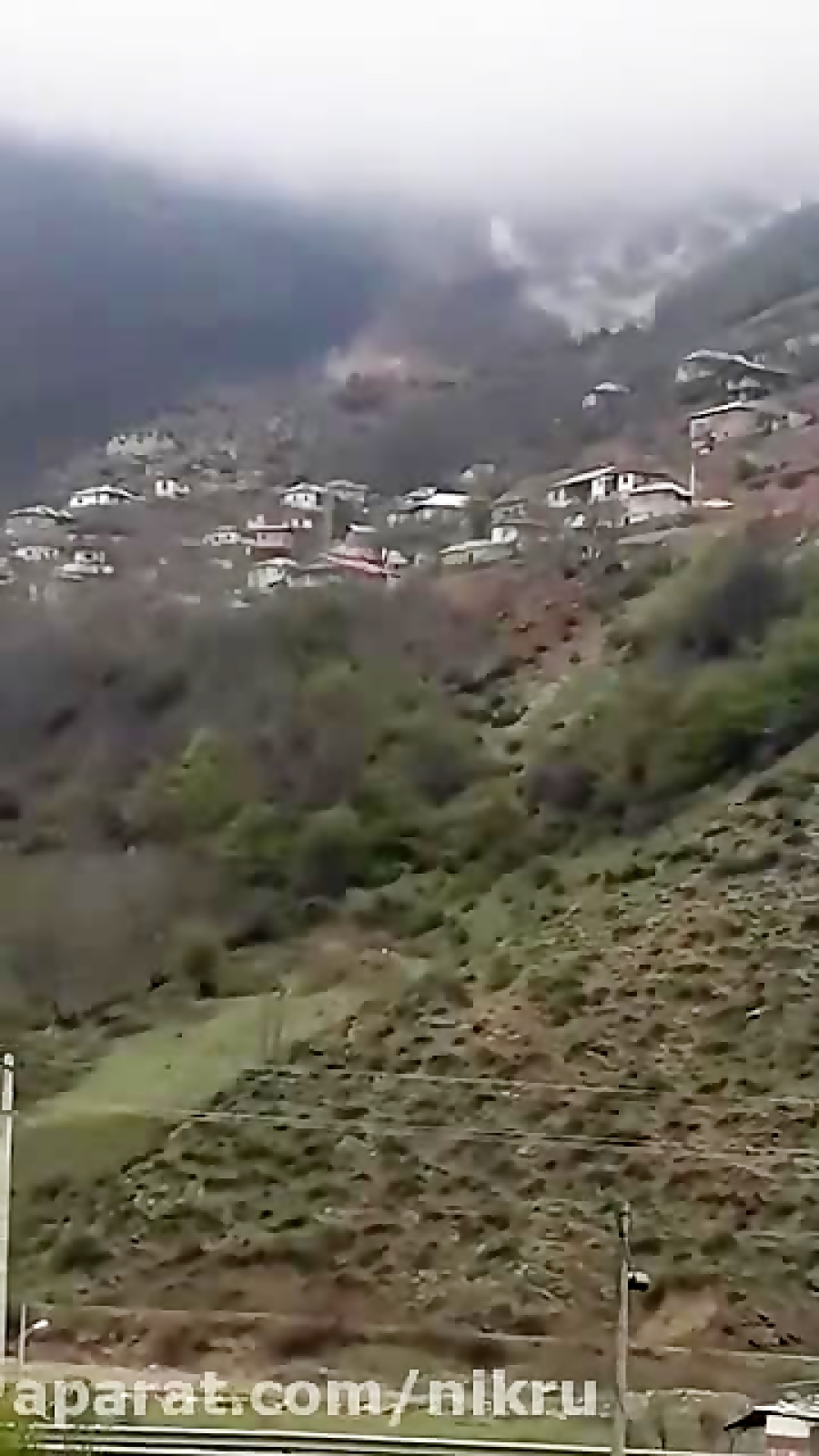 ریزش سنگ در سوادکوه