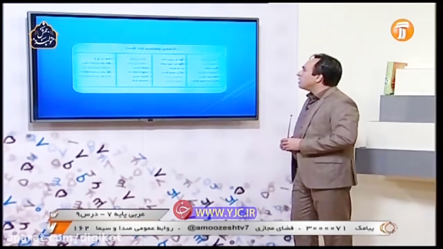 فیلم کلاس عربی پایه هفتم در شب...