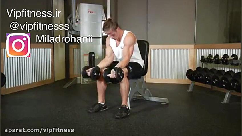 مچ با دمبل نشسته