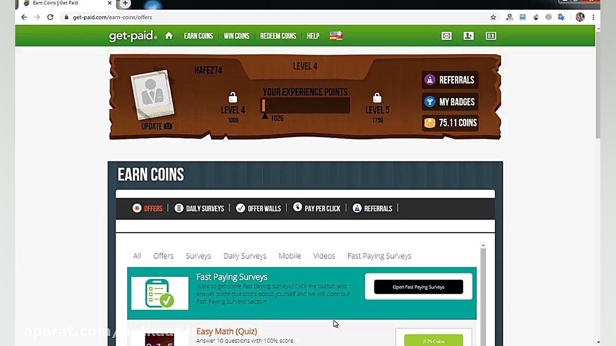 سایت get paid کسب درامد دلاری...