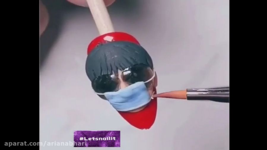 طراحی ناخن به سبک ویروس کرونا