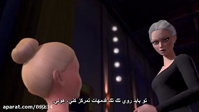 باربی در کفش های صورتی با زیرن...