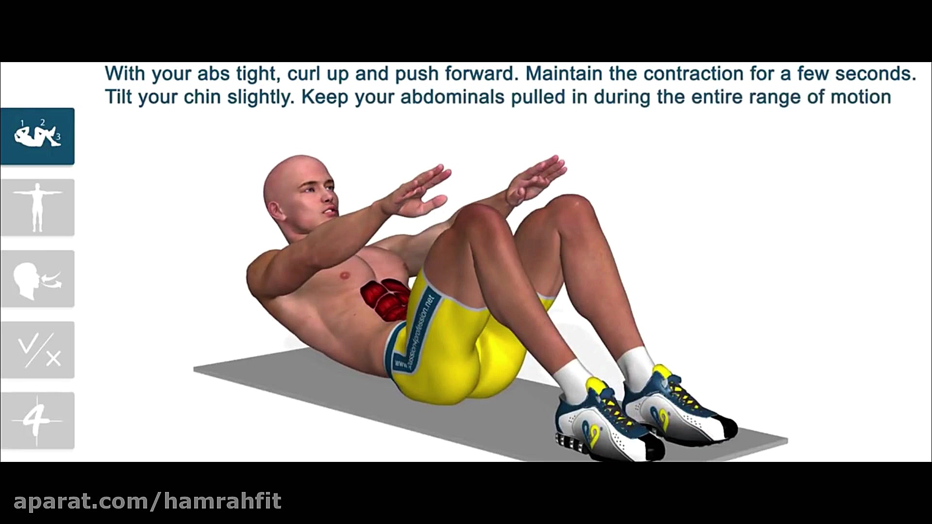 بهترین تمرین شکل دهی عضلات شکم...