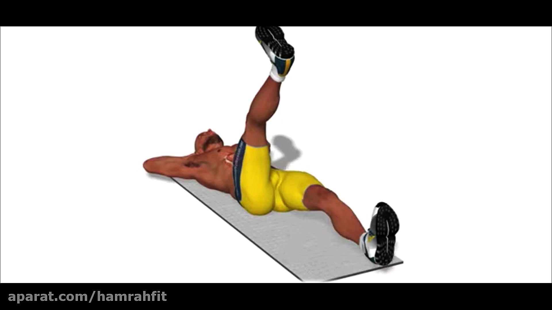 تمرین چهار حالته شکم در خانه