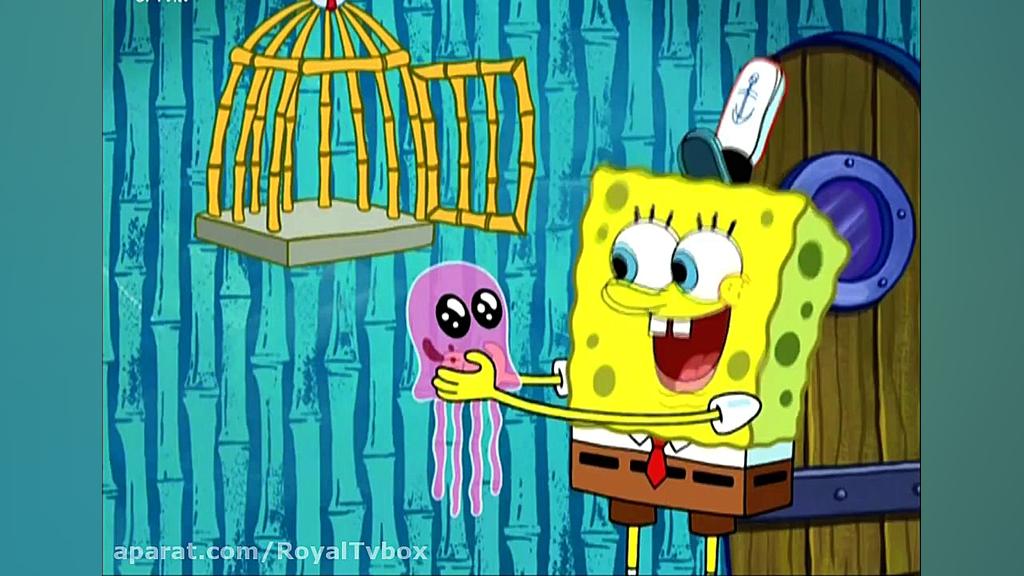 کارتون باب اسفنجی در آشپزخانه...