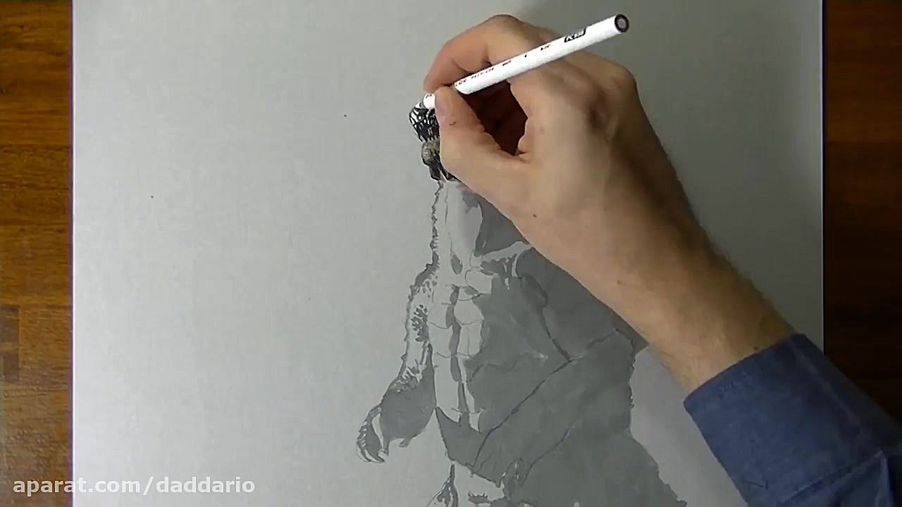 نقاشی زیبا و خلاقانه گودزیلا ب...