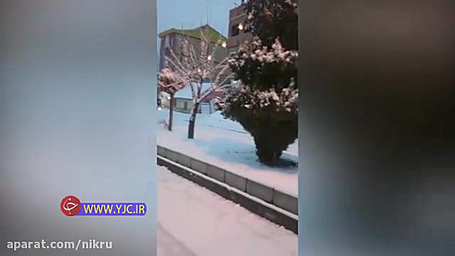 بارش برف در بلده مازندران