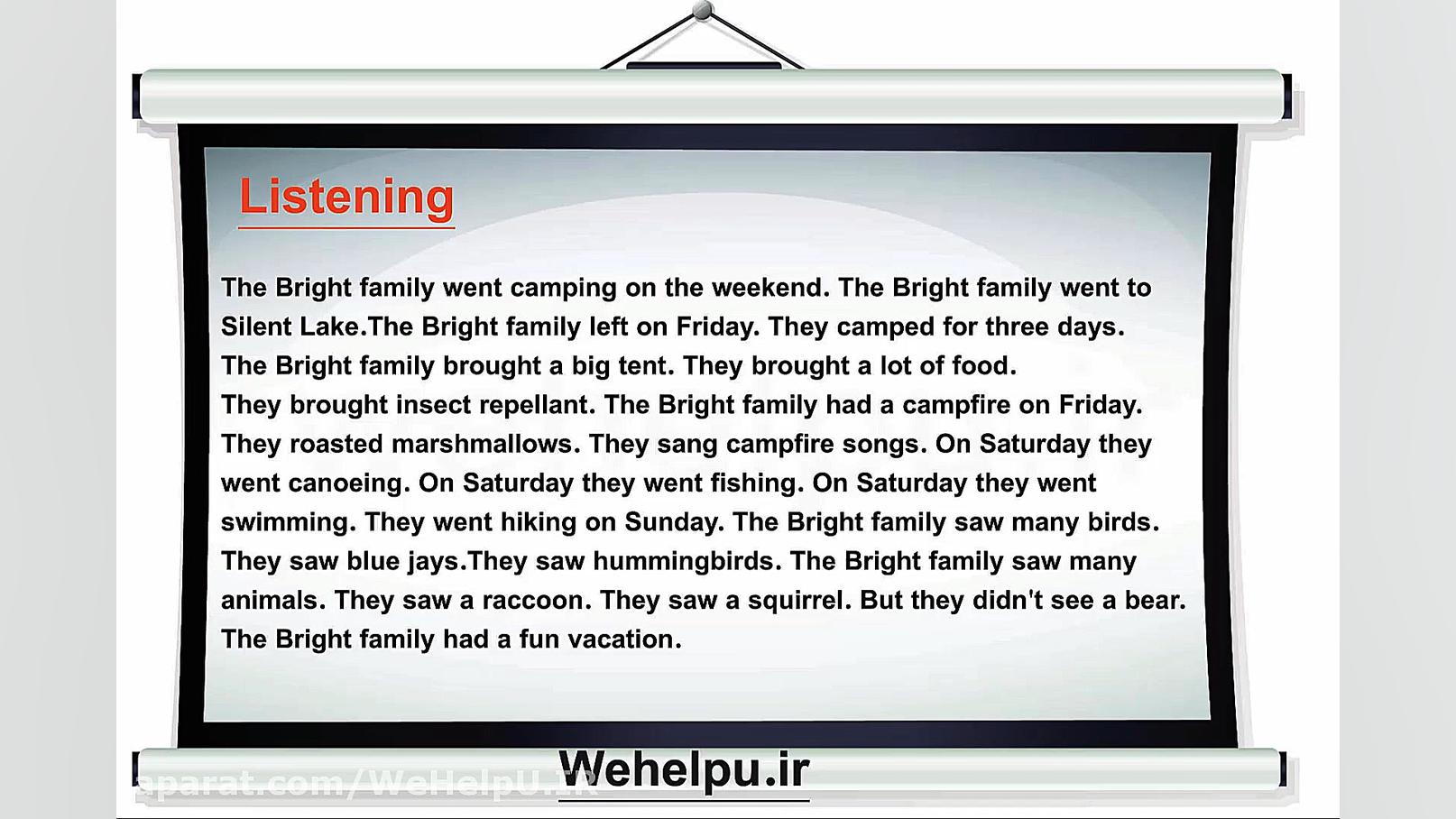 آموزش Listening به همراه متن ق...