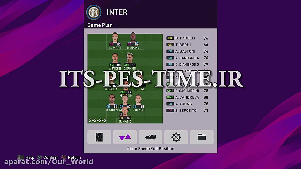 بهترین ترکیب اینتر در بازی PES...