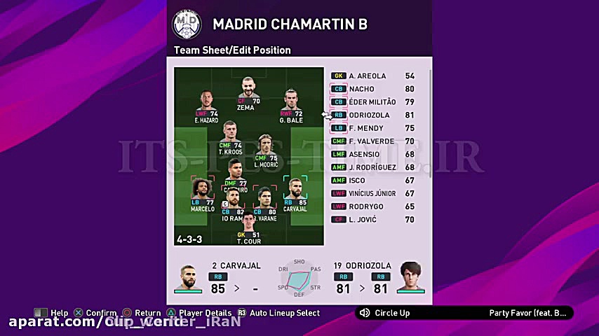 بهترین ترکیب رئال مادرید در PE...