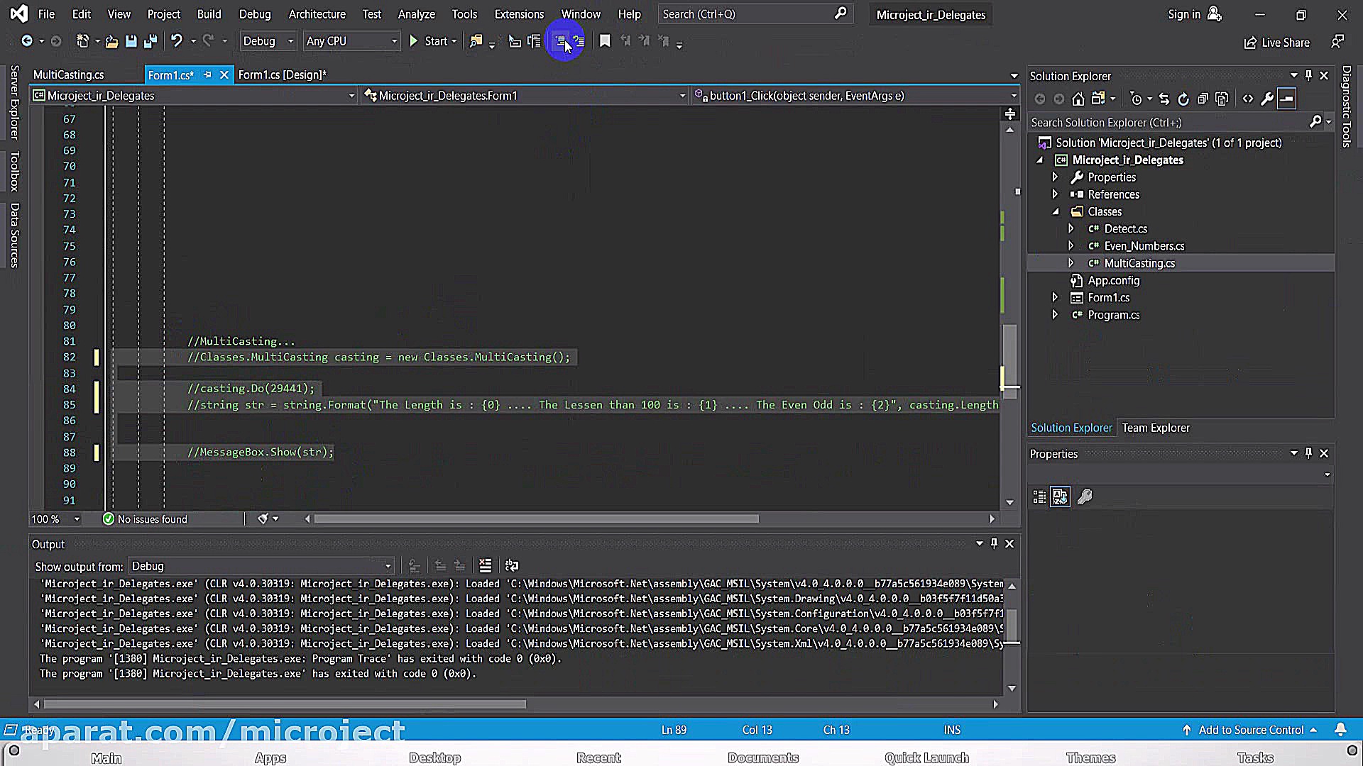 آموزش Delegate در C