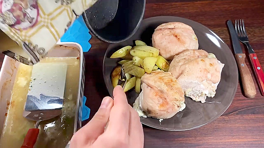 بمب جوجه و سیب‌ زمینی کبابی