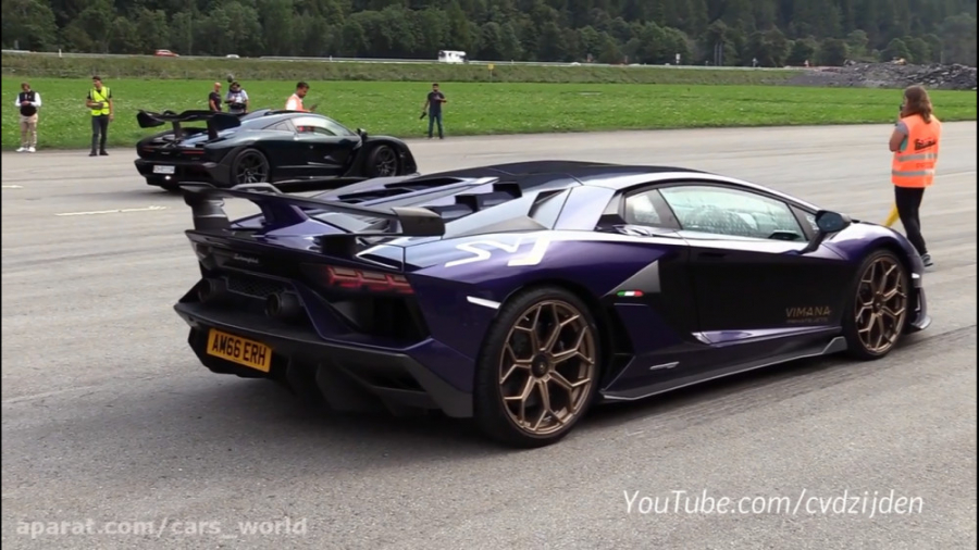 درگ مکلارن سنا با لامبورگینی آ...