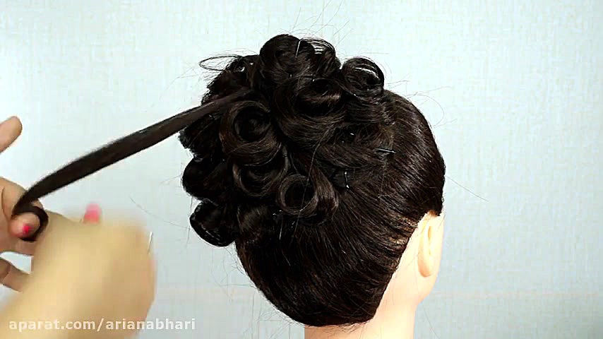 آموزش شینیون عروس هلندی 2