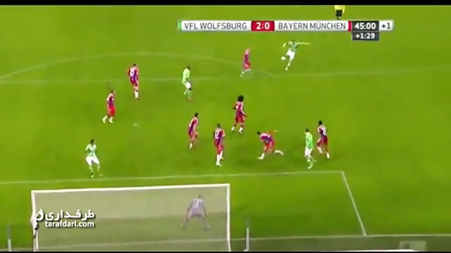 گل های بازی وولفسبورگ 4 1 بایر...