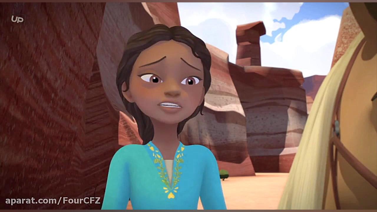 انیمیشن سوارکار اسب آزاد با دو...