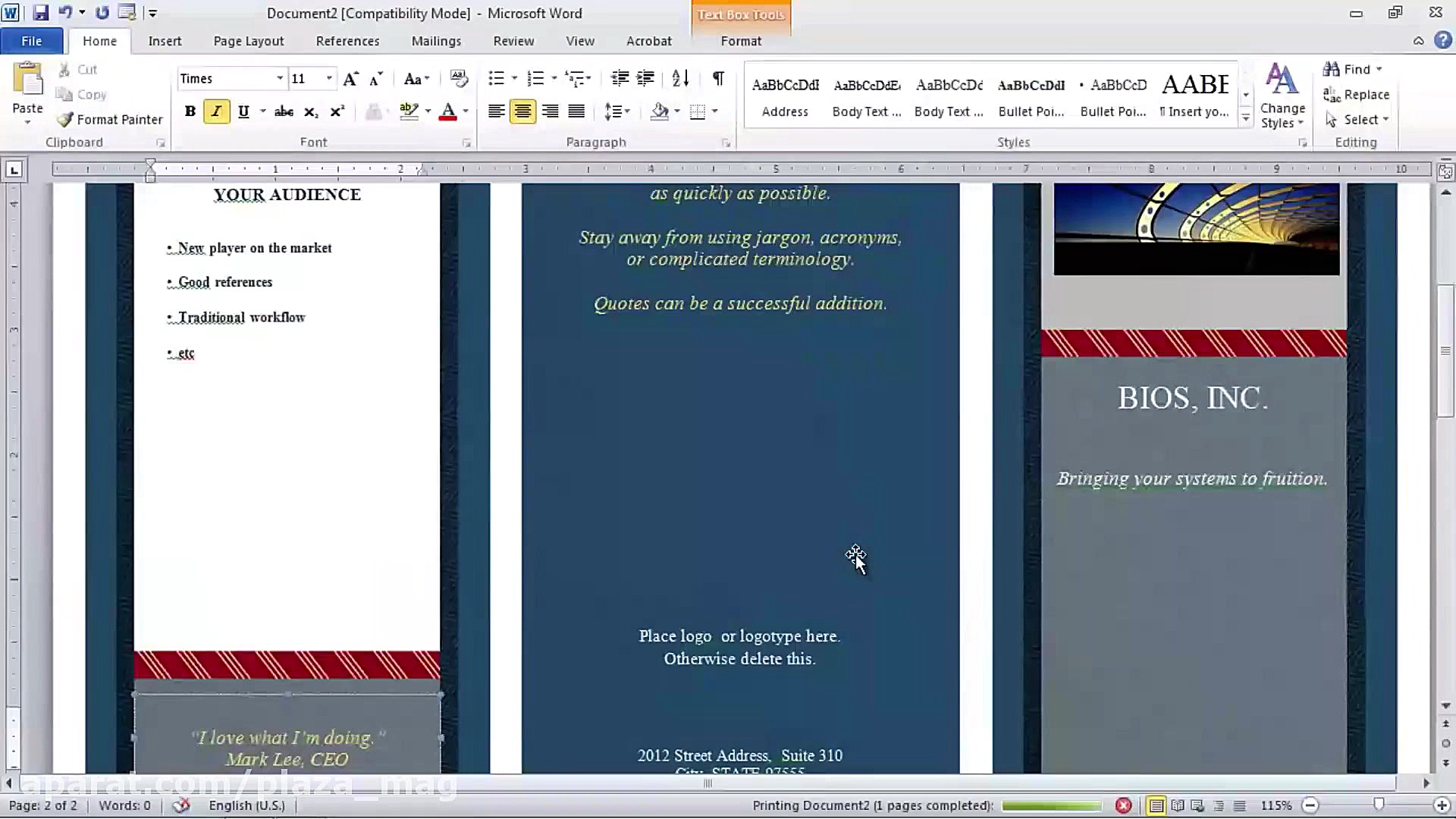 نحوه درست کردن بروشور در مایکر...