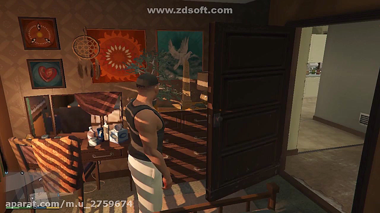 جستجو خونه عمه فرانکلین در gta...