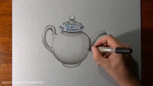 تایم لپس نقاشی سه بُعدی قوری چ...