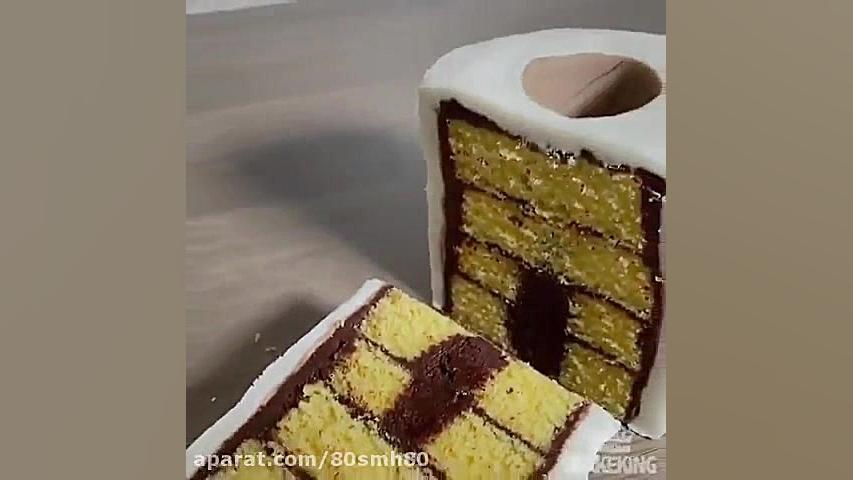 کیک دستمال کاغذی