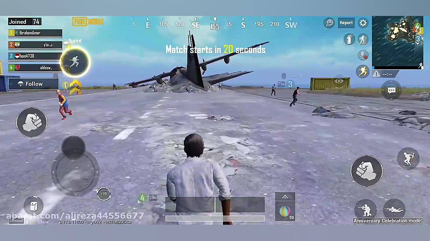 گیم پلی بازی pubg mobile