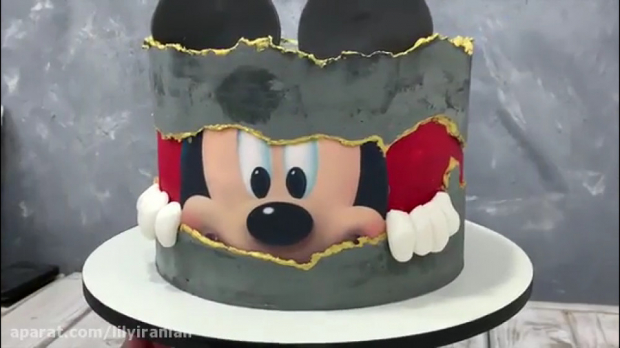 آموزش تزیین کیک میکی ماوس