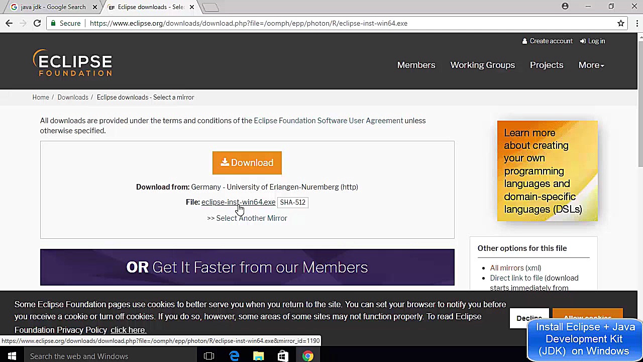 How to Install Eclipse Java Development Kit JDK on Windows 10