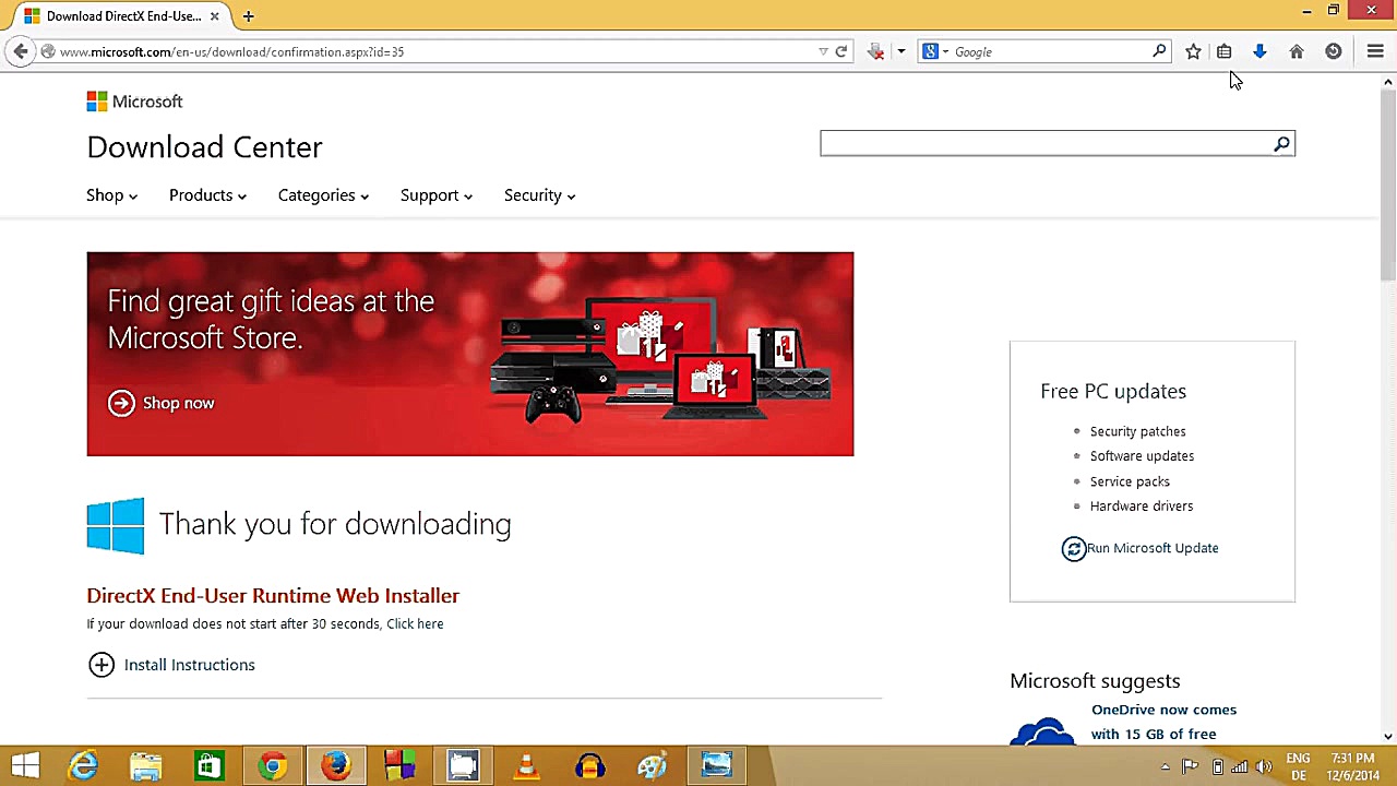 Download Install DirectX 11.2...