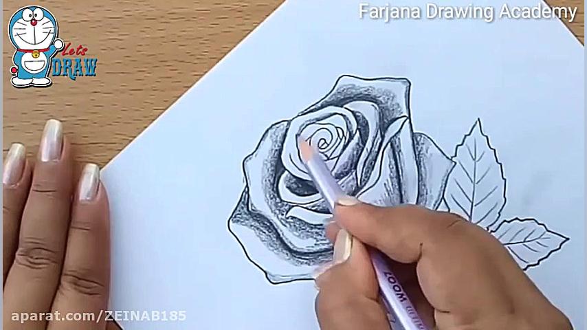 آموزش طراحی گل ساده و زیبا