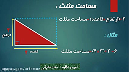 محیط ، مساحت و حجم ریاضی ششم (...