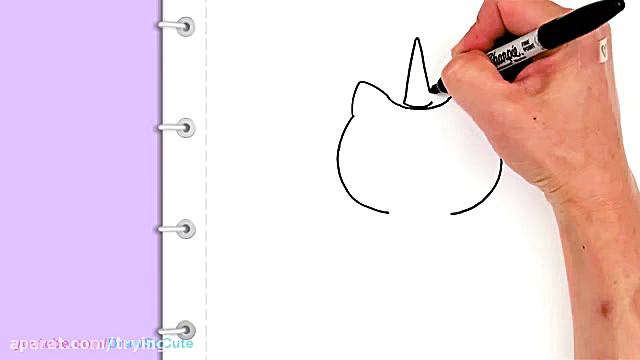 نقاشی گربه کودکانه (گربه تک شا...