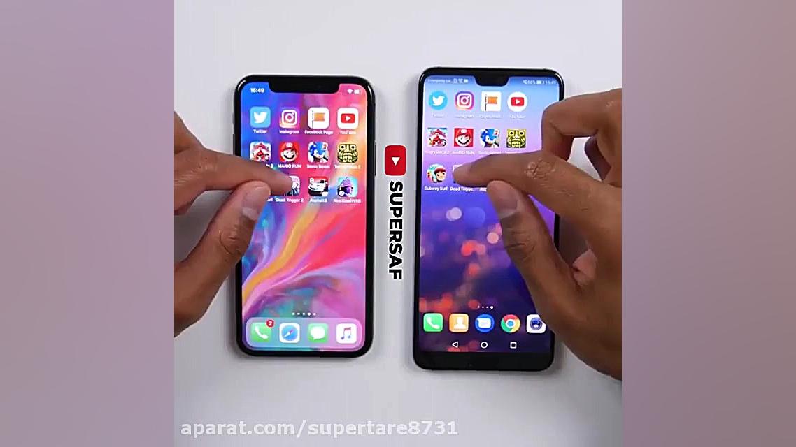 سرعت عمل ایفون در برابر هواوی