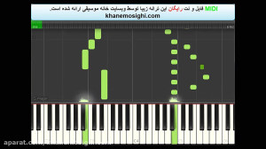 نت آهنگ بهانه معین به همراه mi...