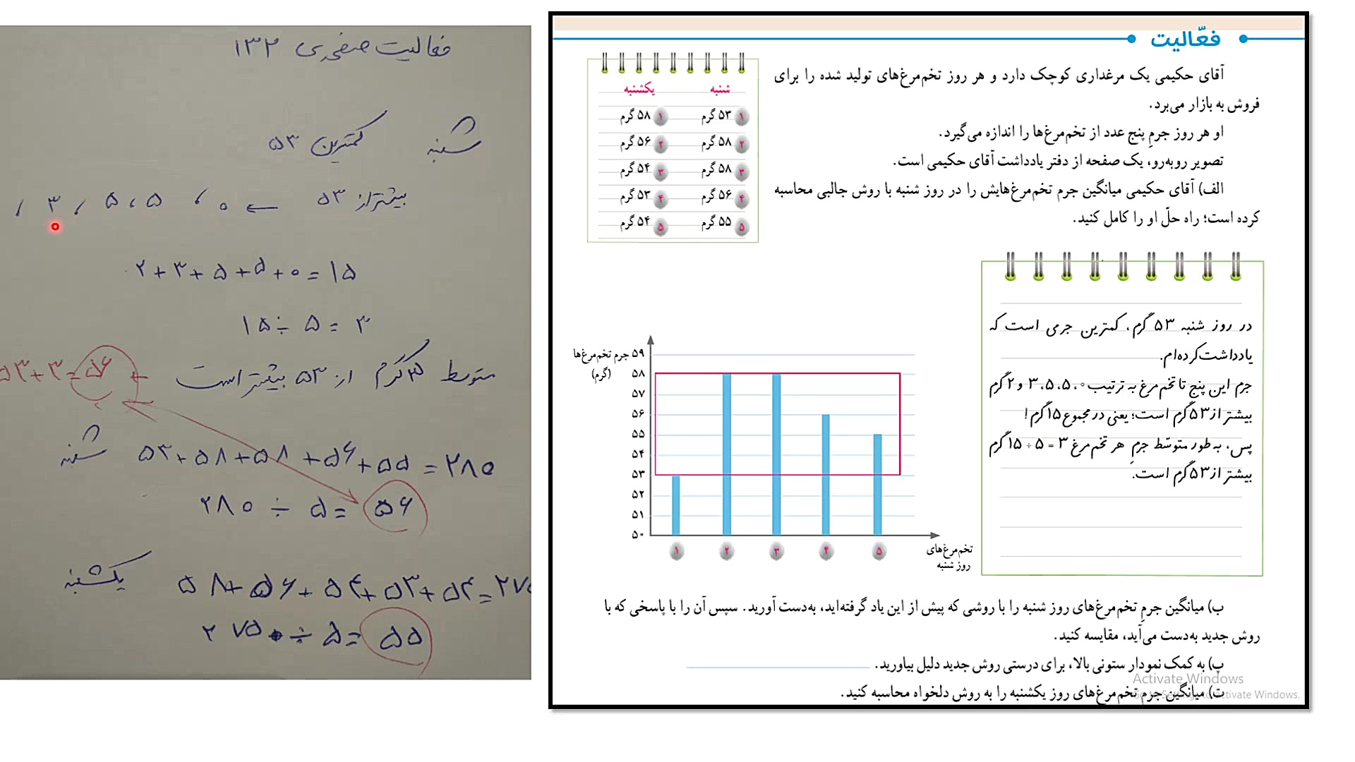 تمرین صفحه 131 ریاضی پنجم