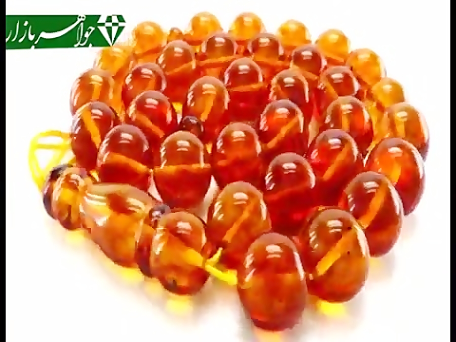 تسبیح کهربا 33 دانه بولونی لهس...