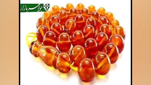 تسبیح کهربا 33 دانه بولونی لهس...