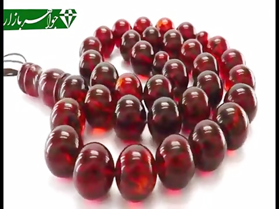تسبیح کهربا 33 دانه بولونی لهس...
