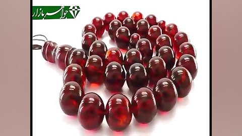 تسبیح کهربا 33 دانه بولونی لهس...