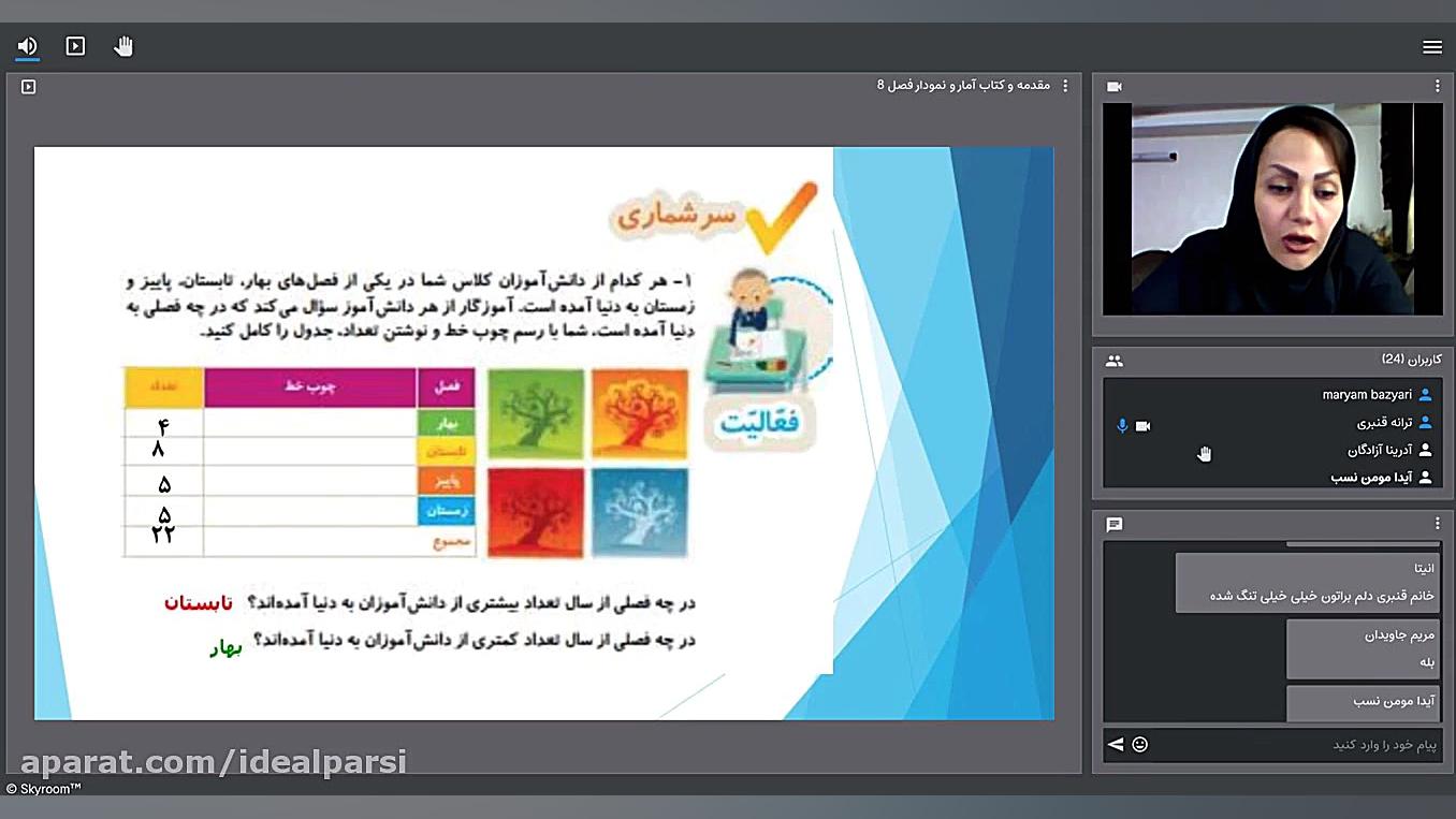 بازپخش کلاس آنلاین (ریاضی فصل...