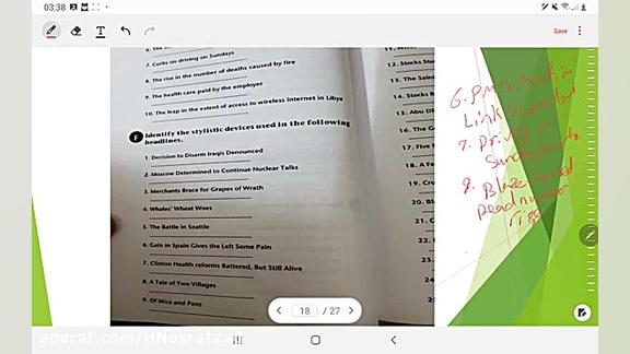 reading English newspaper sess...