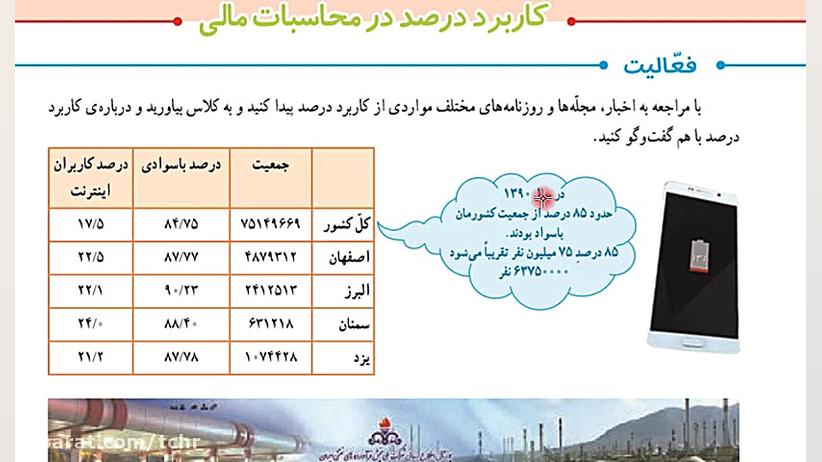 فعالیت و کار در کلاس صفحه 121...
